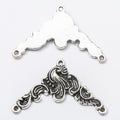 Triangular Floral Multi Loop Connectors in 4 Metal Finish Options view 3