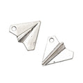 Folded Paper Airplane Metal Charms in Five Finishes view 3