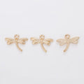 Detailed Dragonfly Charm In 5 Metal Finishes For Jewelry Making view 3
