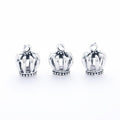 Openwork Crown Metal Charms in Six Polished Finishes view 3