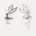 Dancing Fairy Metal Charms in Antique Bronze and Silver Finishes view 3
