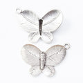 Textured Butterfly Pendant Charm in Two Antique Finishes view 3