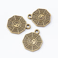 Yin Yang Bagua Octagonal Metal Charm in Two Finishes view 3