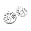Tree of Life Medallion Metal Charms in 2 Pictured Finishes view 3