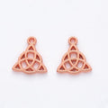Triangular Knot Cutout Metal Charm Pendants in 3 Finishes view 3