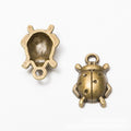 Dimensional Ladybug Metal Charms in Two Antique Finishes view 3