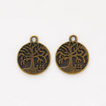 Round Tree of Life Charm Metal Pendant for Jewelry Making view 3