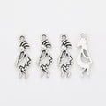 Woman Silhouette Charm in 3 Metal Finishes for Jewelry Making view 3