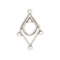 Openwork Diamond Multi-Loop Connector Metal Jewelry Making Component view 3