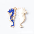 Colorful Enamel Seahorse Metal Charm Pendant For Jewelry Making view 3