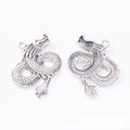 Coiled Chinese Dragon Charm Metal Jewelry Making Component view 3