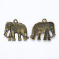 Decorated Elephant Charm in 2 Metal Finishes for Jewelry Making view 3