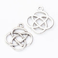 Interlaced Round Knot Metal Charm Pendant in Two Finishes view 3