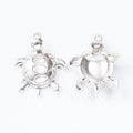 Open Shell Turtle Charms in Two Antique Finishes Jewelry Components view 3