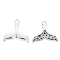 Whale Tail Charm in 2 Metal Finishes for Jewelry Making view 3