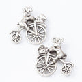 Rabbit Bicycle Charm in 2 Finishes for Jewelry Making view 3