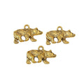 Dimensional Blossom Metal Charms in Three Antique Finishes view 3