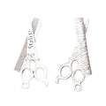 Vintage Style Metal Scissors And Comb Charm in 2 Metal Finishes view 3