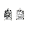 Coiled Measuring Tape Metal Charms in Two Antique Finishes view 3