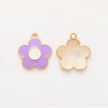 Six-Petal Enamel Flower Charms in Eight Bright Colors view 3