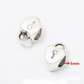 Heart Theme Large Hole Silver Tone Metal Beads Craft Beads view 3