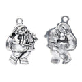 Dimensional Santa Claus Charms in Bronze and Antique Silver view 3