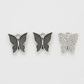 Vintage Style Metal Dotted Butterfly Pendant in 2 Metal Finishes view 3