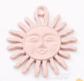 Radiant Sun Face Pendant Charm in Three Pastel Colors view 3