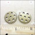 Perforated Gear Metal Charms in Five Finish Options view 3