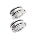 Double Groove Tube Spacer Bead in Textured Metal for Jewelry Making view 3