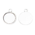 Plain Round Cabochon Pendant Settings in Three Metal Finishes view 3