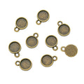 Round 6mm Bezel Jewelry Making Component In 2 Finish Options view 3