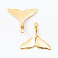 Whale Tail Fluke Detailed Metal Charm in 3 Finishes view 3