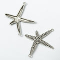 Textured Starfish Connector Charms in Three Finishes view 3
