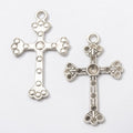 Dotted Cross Charms in Antique Bronze, Antique Silver view 3