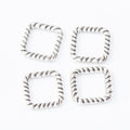 Square Jewelry Connector in 4 Metal Finishes for Jewelry Making view 3