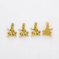 Flared Dress Metal Charms in 3 Pictured Finishes for Jewelry Crafts view 3
