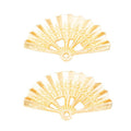 Open Folding Fan Metal Charms in Three Antique Finishes view 3