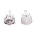 Happy Birthday Cake Charm Pendants in Six Finishes view 3