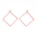 Diamond Frame Vintage Metal Charm Pendant for Jewelry Making view 3