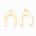 Vintage Good Luck Horseshoe Metal Charms in Five Finishes view 3