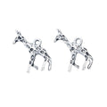Giraffe Silhouette Metal Charm in 2 Pictured Finishes view 3