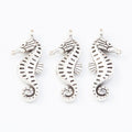 Openwork Seahorse Metal Charms in 2 Pictured Finishes view 3