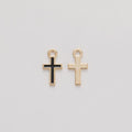 Slim Enamel Cross Charm Metal Pendant for Jewelry Making view 6