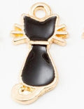 Enamel Cat Connector Charms in Four Colors with Gold Tone view 4
