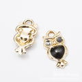 Colorful Owl Charm in 6 Enamel Colors for DIY Jewelry Making view 6