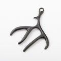 Branching Three Prong Antler Charm Pendants in Six Finishes view 9