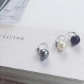 Pearl Look Bead No Piercing Single Ear Cuffs in Two Colors view 1