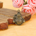 Vintage Snowman Alloy Charm Pendant 22x17mm