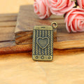 25x14mm Heart Alloy Charm for Phone Case DIY